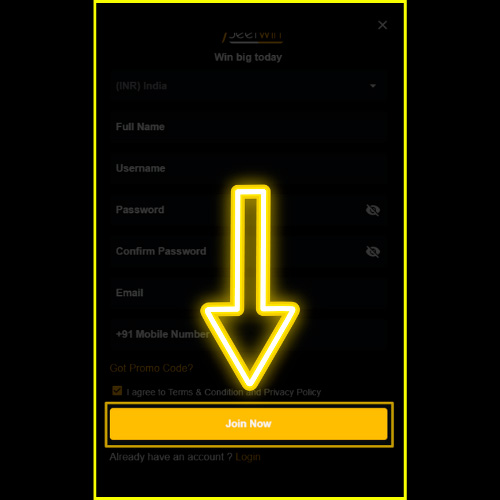 Click "Join Now" on Jeetwin